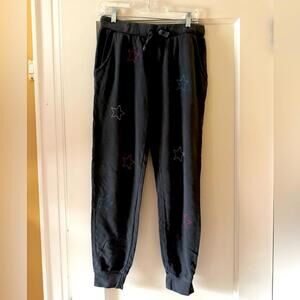 CHRLDR dark gray embroidered star jogger style sweatpants w side pockets M